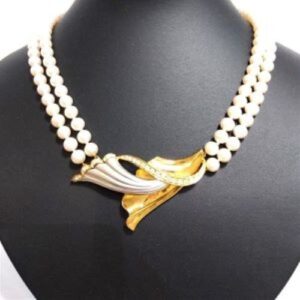 パール P(9.0㎜ ダイヤモンド MD(0.96ct K18 Pt950 ネックレス 買取相場