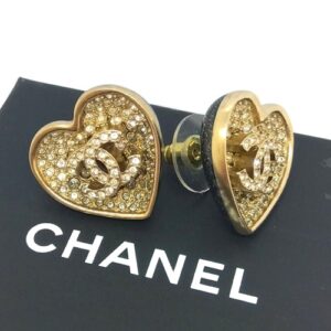 シャネル(CHANEL) ピアス ココマークハートラインストーン C23P Bランク 買取相場