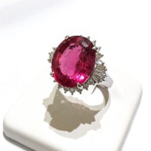 トルマリン T(8.55ct ダイヤモンド MD(0.72ct Pt900 リング 買取相場
