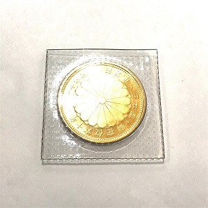 24金(K24) 天皇陛下御在位60年記念 投資用地金 10万円金貨 買取相場