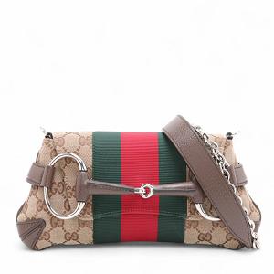 グッチ(GUCCI) ホースビット GGキャンバス 2WAY チェーンショルダーバッグ Sランク 買取相場