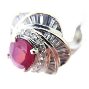 ルビー R(1.27ct メレダイヤ　MD(0.83ct PT900 リング 買取相場