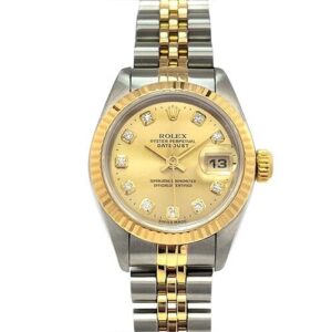 ロレックス(ROLEX) 69173G デイトジャスト T番 腕時計 シャンパン文字盤 10Pダイヤ SS×YG レディース 自動巻き ABランク 買取相場