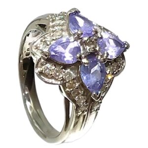紫石(1.1ct ダイヤモンド MD(0.37ct PT900 リング 買取相場