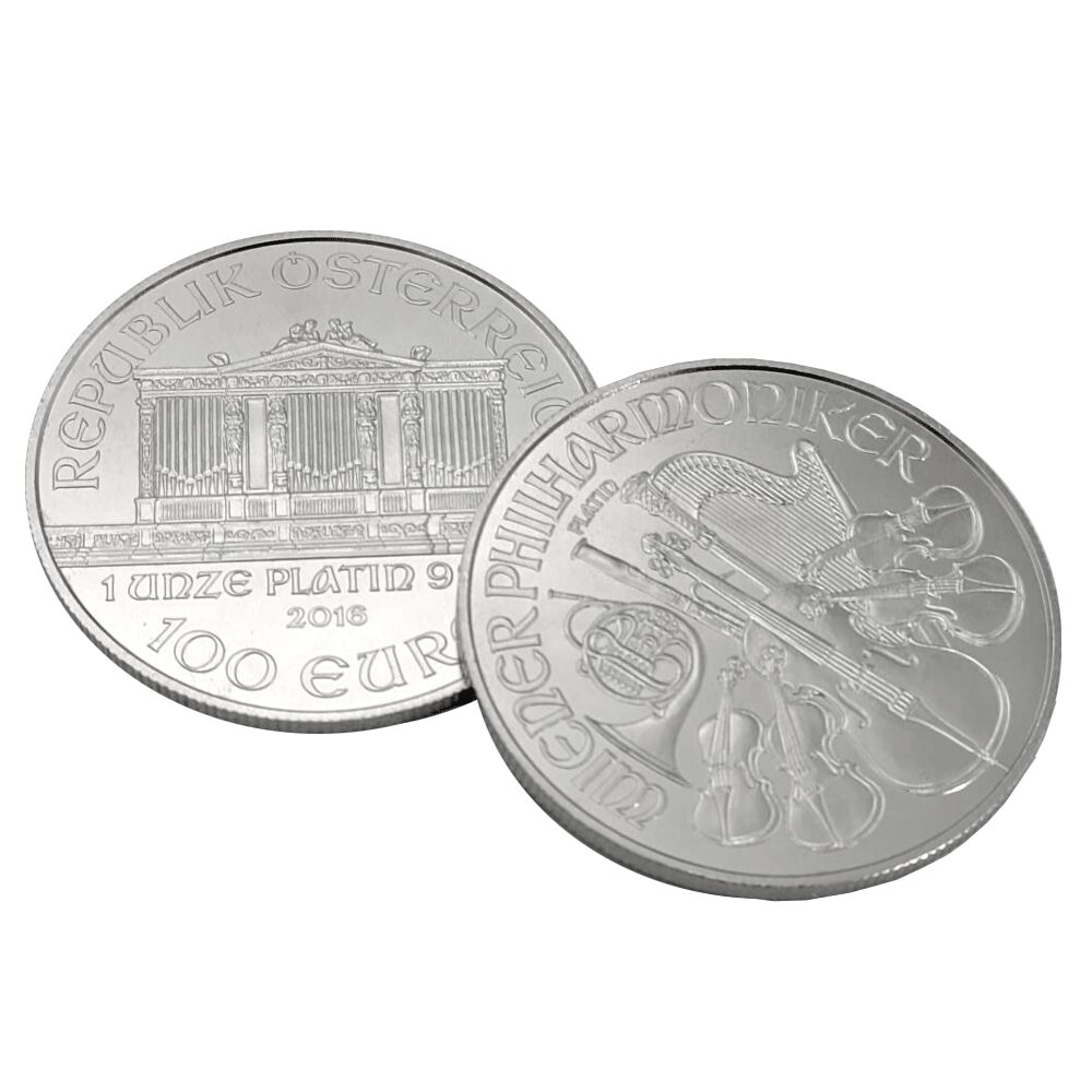 ウィーンプラチナ金貨1オンス×2枚