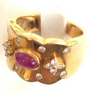 ルビー R(0.50ct ダイヤモンド MD(0.25ct K18 リング 買取相場