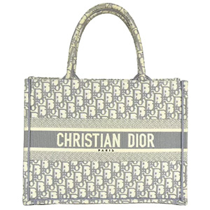 ディオール(DIOR) オブリーク エンブロイダリー ブックトート ミディアム トートバッグ キャンバス 50-MA-0283 グレー　買取相場