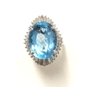 アクアマリン A(9.67ct ダイヤモンド MD(1.05ct Pt900 リング 買取相場