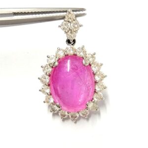 ピンクサファイア PS(8.450ct ダイヤモンド MD(1.56ct PT900 ペンダントトップ 買取相場