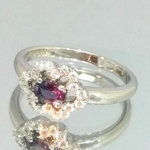 アレキサンドライト A(0.25ct メレダイヤ MD(0.20ct 18金(K18WG) リング 買取相場
