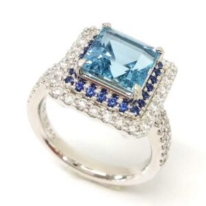 アクアマリン (2.86ct メレダイヤ MD(0.60ct 0.22ct Pt900 リング 買取相場