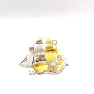 池田啓子 AKコレクション ブローチ 帆船モチーフ 750/0.03ct 買取相場