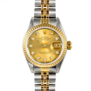 ロレックス 腕時計 ROLEX 69173G デイトジャスト N番  シャンパン文字盤 YG×SS コンビ 10Pダイヤ レディース Bランク 買取相場