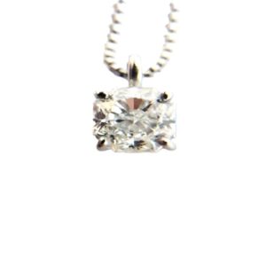 ダイヤモンド D（1.015ct K18WG Pt850 ネックレス SI2 G 買取相場
