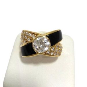 ダイヤモンドD(1.521ct H-SI2 MD(0.63ct K18 リング 買取相場