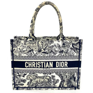ディオール(Dior) ミディアム トワル ドゥ ジュイ トートバッグ キャンバス ネイビー 50MA 0244 Bランク 買取相場
