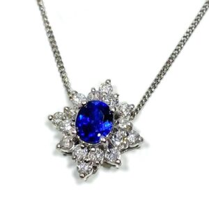 サファイア S(石目不明ダイヤモンド MD(0.3ct PT850 PT900 ネックレス 買取相場