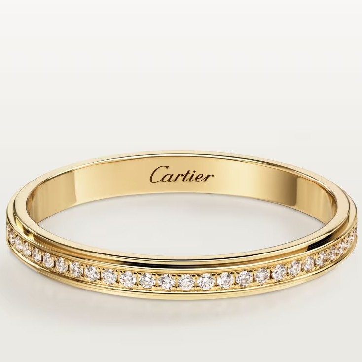 カルティエ カルティエ ダムール ウェディングリング 幅2.3mm パヴェセッティング YG B4246852 画像