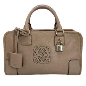 ロエベ(LOEWE) アマソナ 28 ハンドバッグ レザー シルバー金具 グレージュ レディース Bランク 買取相場
