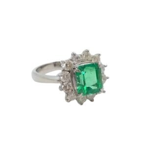 エメラルド E(1.6ct ダイヤモンド MD 0.85ct Pt900 リング 買取相場