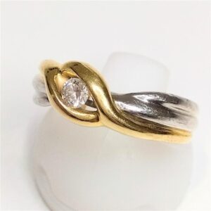 ダイヤモンド D(0.11ct H SI2 Pt900 K18リング 買取相場