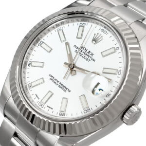 ロレックス(ROLEX) デイトジャストⅡ 116334 ランダムシリアル ホワイト文字盤 SS×WG ABランク 買取相場