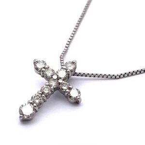 ダイヤモンド MD(0.50ct Pt900 Pt850 クロス デザイン ネックレス 買取相場