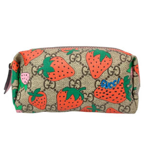 グッチ(GUCCI) ポーチ GGスプリーム ストロベリーモチーフ 576217 Bランク 買取相場