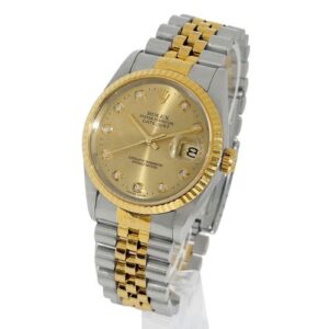 ロレックス(ROLEX) デイジャスト 16233G T番 シャンパン文字盤 YG×SS Aランク 買取相場