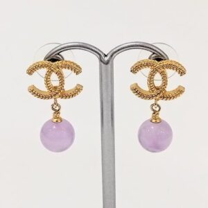 シャネル(CHANEL) パープルスイング ココマーク メッキ ピアス Aランク 買取相場