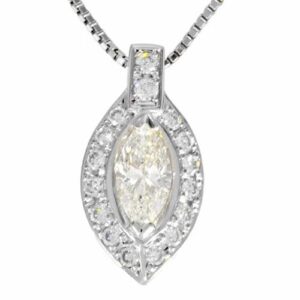 ダイヤモンド D(0.518ct マーキスカット メレダイヤ MD(0.22ct PT850 PT900 ネックレス 買取相場