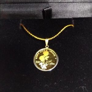 24金(K24) 18金(K18) コンビ アクセサリー ローズ金貨 1/20OZ トップ 買取相場