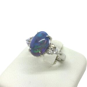 ブラックオパール BO(2.46ct MD0.41ct Pt900 リング 買取相場
