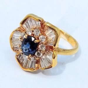 サファイア S(1.23ct メレダイヤ MD(1.86ct 18金(K18) リング 買取相場