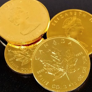 24金(K24) 投資用地金 メープルリーフ金貨1オンス 4枚 買取相場
