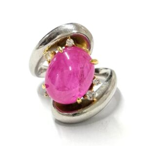ルビー R(7.38ct ダイヤモンド MD(0.14ct Pt900 リング 買取相場