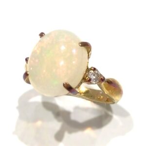 オパール O(2.50ct ダイヤモンド MD(0.12ct K18 リング 買取相場