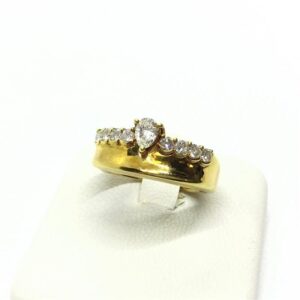ダイヤモンド D(0.24ct J SI2 メレダイヤモンド MD(0.40ct K18 リング 買取相場