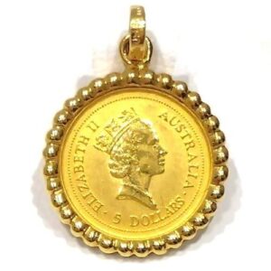 24金(K24) 18金(K18) コンビ アクセサリー カンガルー金貨1/20oz トップ 買取相場