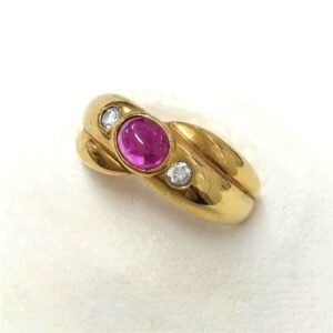 ルビー R(0.91ct ダイヤモンド MD(0.09ct K18 リング 買取相場