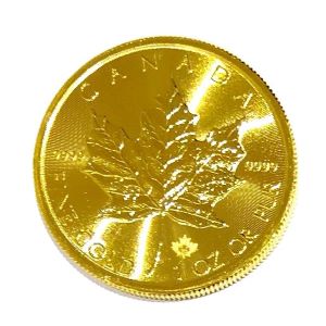 24金(K24) 投資用地金 メイプルリーフ金貨 1オンス 買取相場