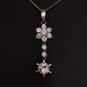 ダイヤモンド D(1.01ct MD(0.24ct 1.04ct Pt900 Pt850 ネックレス 買取相場