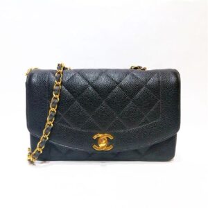 シャネル(CHANEL) ショルダーバッグ ダイアナ マトラッセ シングルフラップ A01165 キャビアスキン Aランク 買取相場