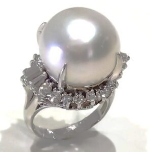 パール P 13.8mm メレダイヤモンド MD(0.56ct PT900 リング 買取相場