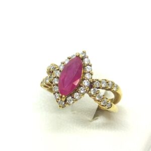 ルビー R(1.10ct MD(0.60ct K18 リング 買取相場
