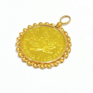 24金(K24)/18金(K18) コンビ アクセサリー メイプルリーフ金貨1/4oz トップ 買取相場