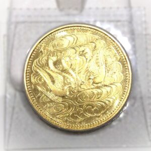 24金(K24) 記念品 天皇陛下御在位60年記念10万円金貨 買取相場