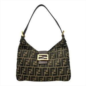 フェンディ(FENDI) ズッカ マンマバケット ショルダーバッグ キャンバス 26569 ブラウン ゴールド金具 レディース Bランク 買取相場