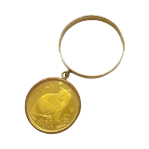 コンビ 24金(K24) キャット金貨1 25oz 18金(K18)枠 アクセサリー トップ 買取相場