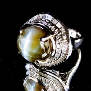 クリソベリルキャッツアイ C(17.53ct メレダイヤ MD(1.37ct Pt900 リング 買取相場